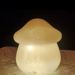 Mushroom night light or just a little jar. Made of epoxy